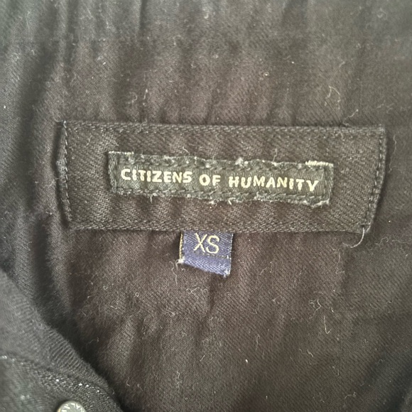Citizens Of Humanity Black Denim Opensided Vest XS - Picture 3 of 6